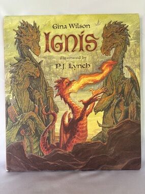 IGNIS RED DRAGON REPTILE HARDCOVER BOOK -BY GINA WILSON - FIRST EDITION 2001